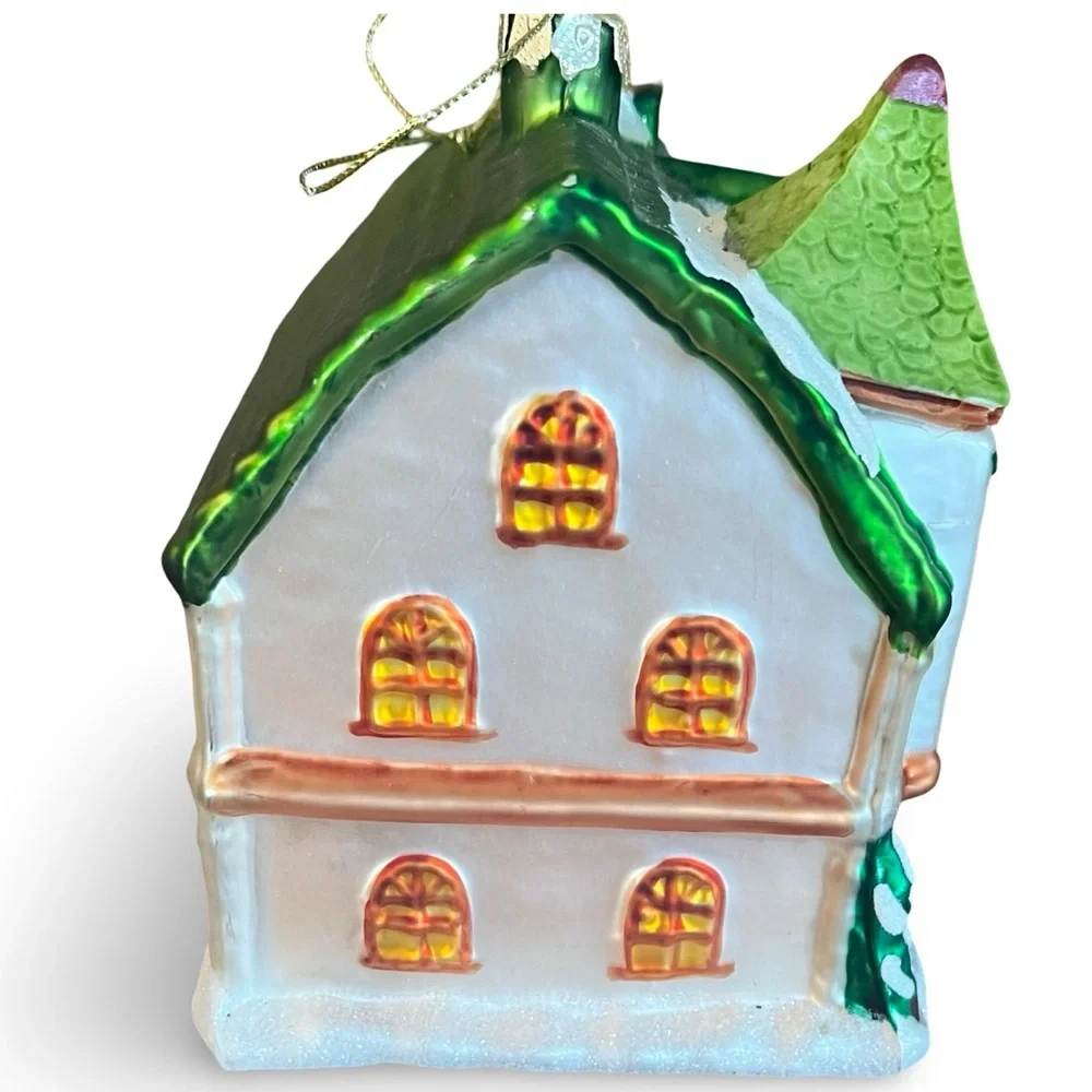 Northlight Glittered Bookstore Glass Ornament